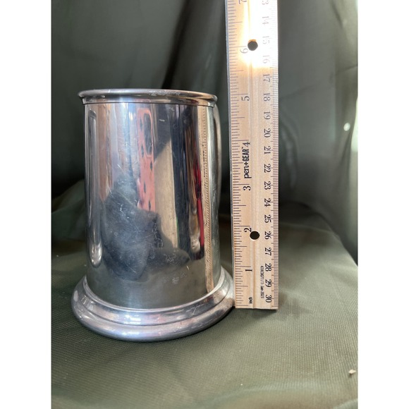 Pewter Mastercraft (?) Mug Tankard Pair - Picture 9 of 9